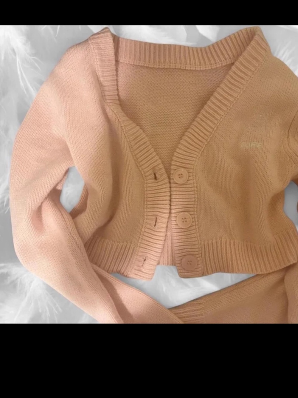 Y2k Coquette Pink Bear Knit Cardigan
